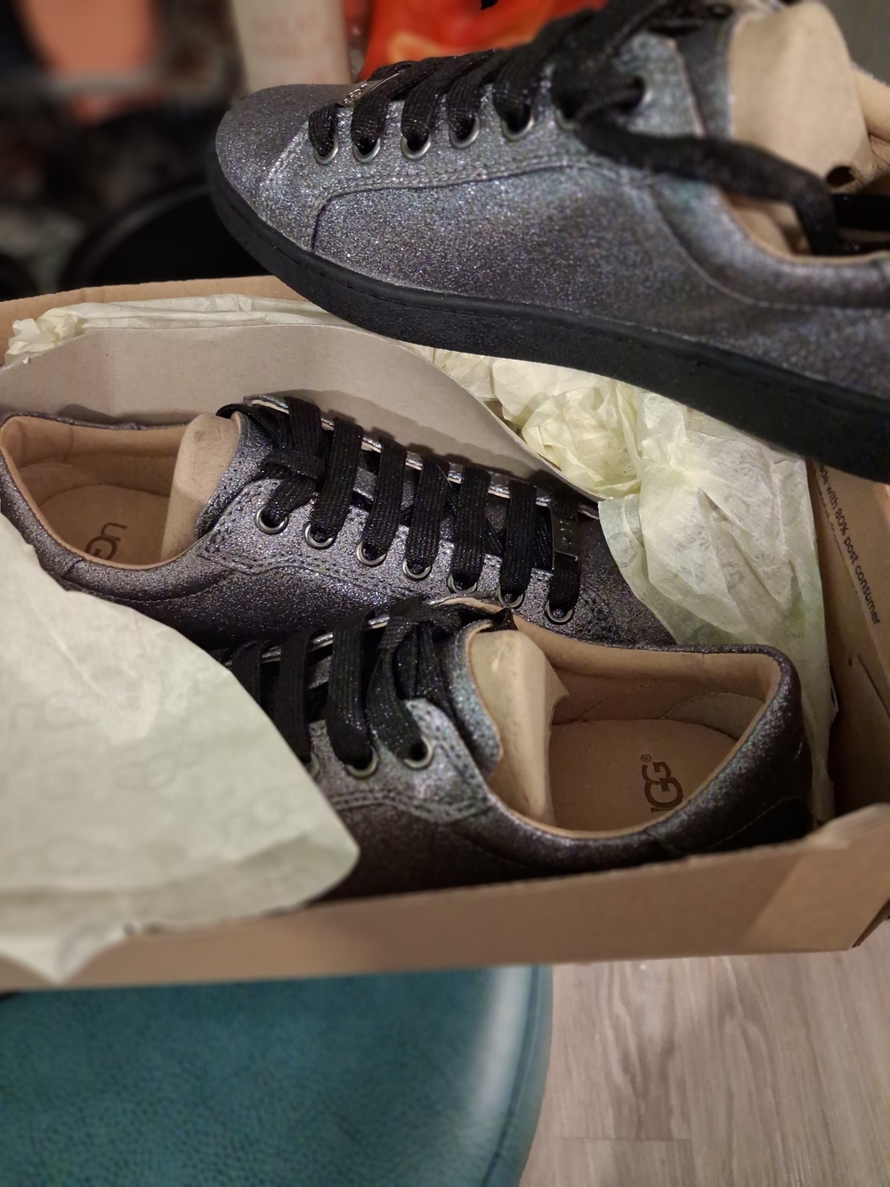 UGG Men's Sparkle Low-Top Sneakers in Gunmetal